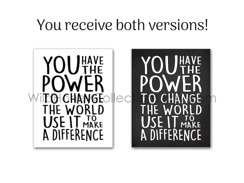 You Have the Power to Change the World, Printable Wall Decor ...