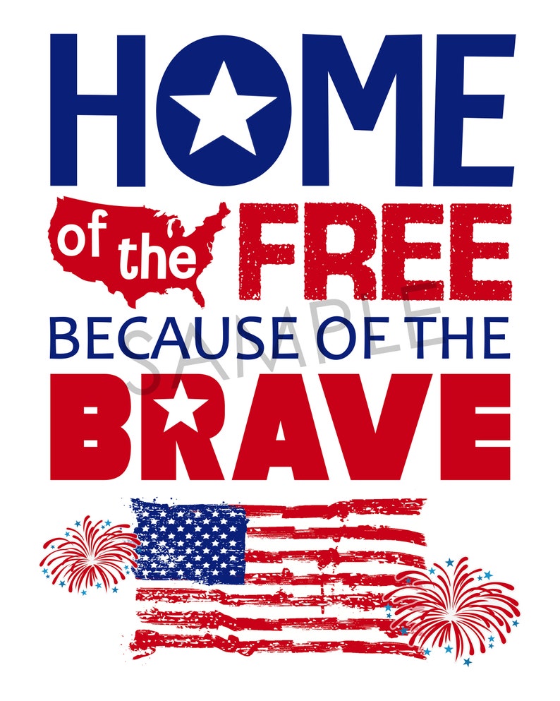 Home Of The Free Because Of The Brave Printable - Printable Word Searches