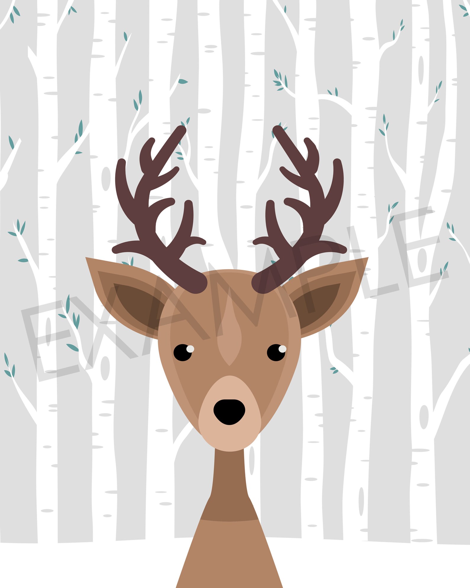 Woodland Animals Printable Nursery Wall Decor Kids Room Set - Etsy