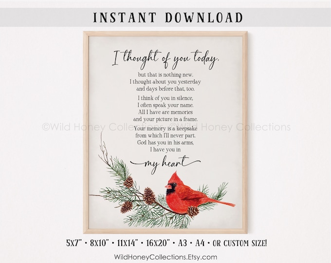 Cardinal Grief Loss Poem Printable - Il 680x540.5087401014 Baci