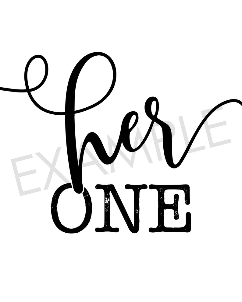 Her One His Only Printable Farmhouse Wall Decor Set of 2 | Etsy