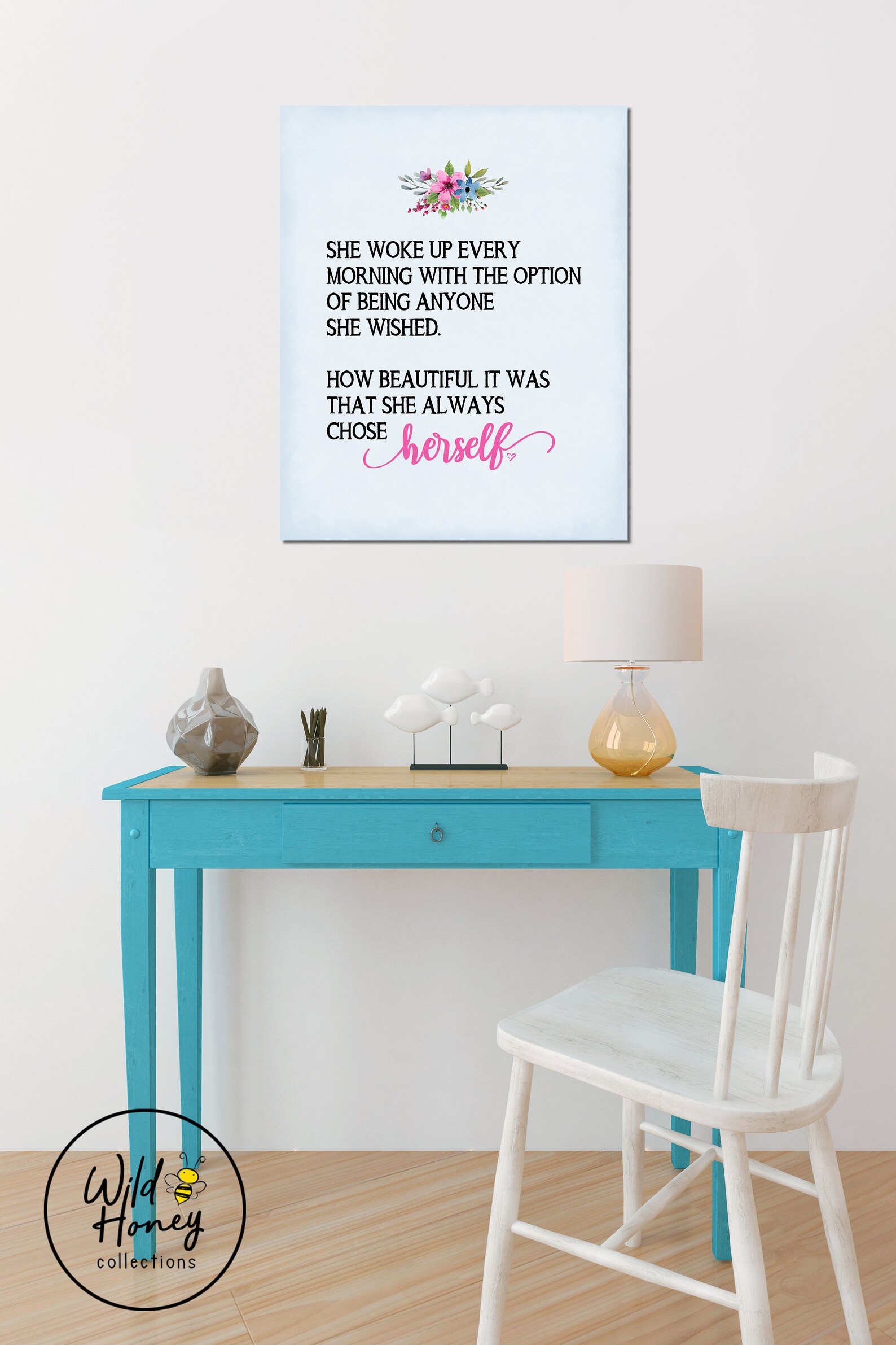 She Always Chose Herself Printable Decor Inspirational | Etsy
