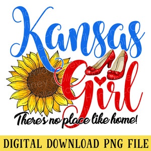 Kansas Girl Sunflower State Ruby Slippers Home T-Shirt Kansas Girl Sunflower State Ruby Slippers Home T-Shirt