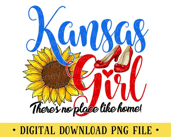 Kansas Girl Sunflower State Ruby Slippers Home T-Shirt Kansas Girl Sunflower State Ruby Slippers Home T-Shirt