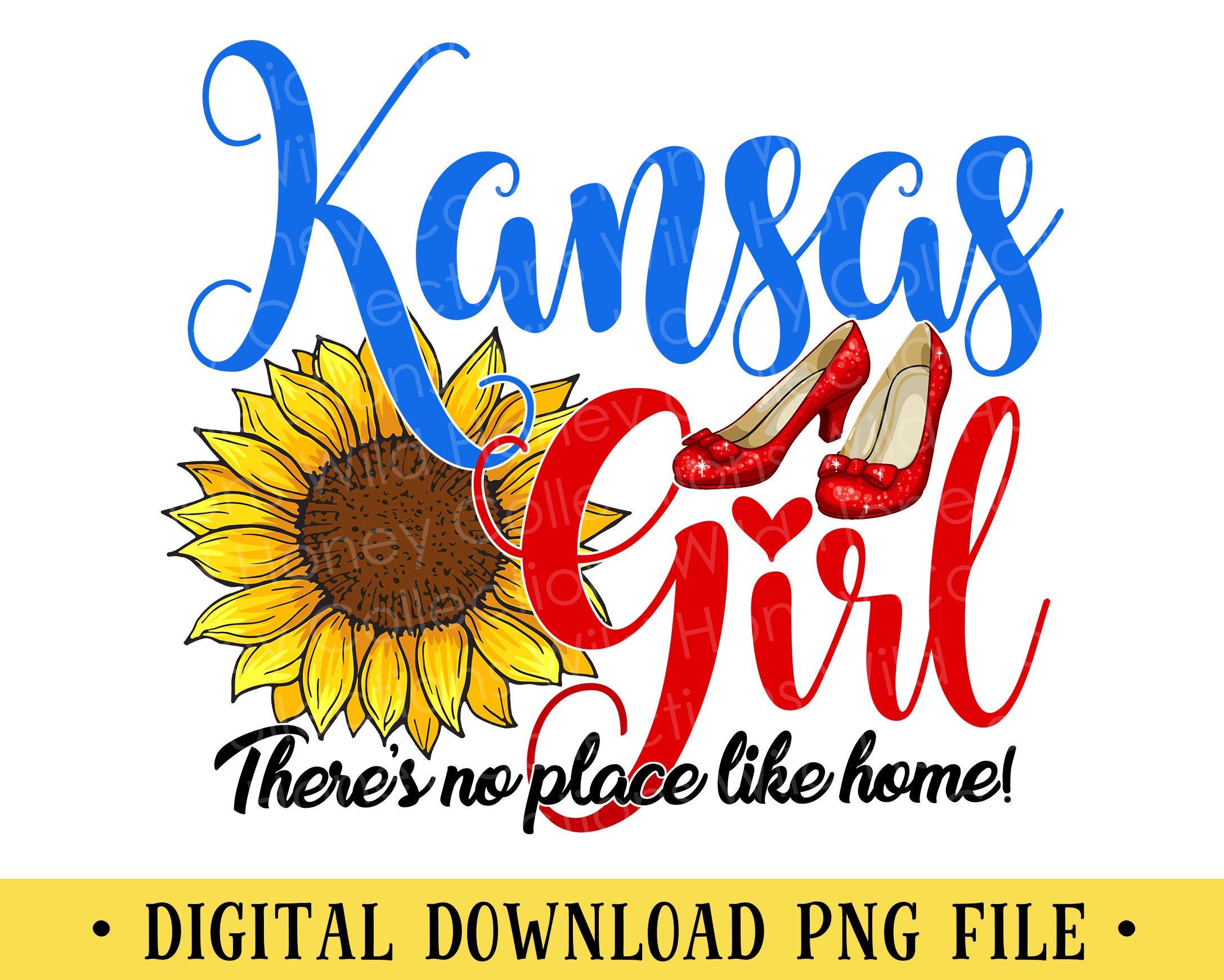 Kansas Girl Sunflower State Ruby Slippers Home T-Shirt Kansas Girl Sunflower State Ruby Slippers Home T-Shirt