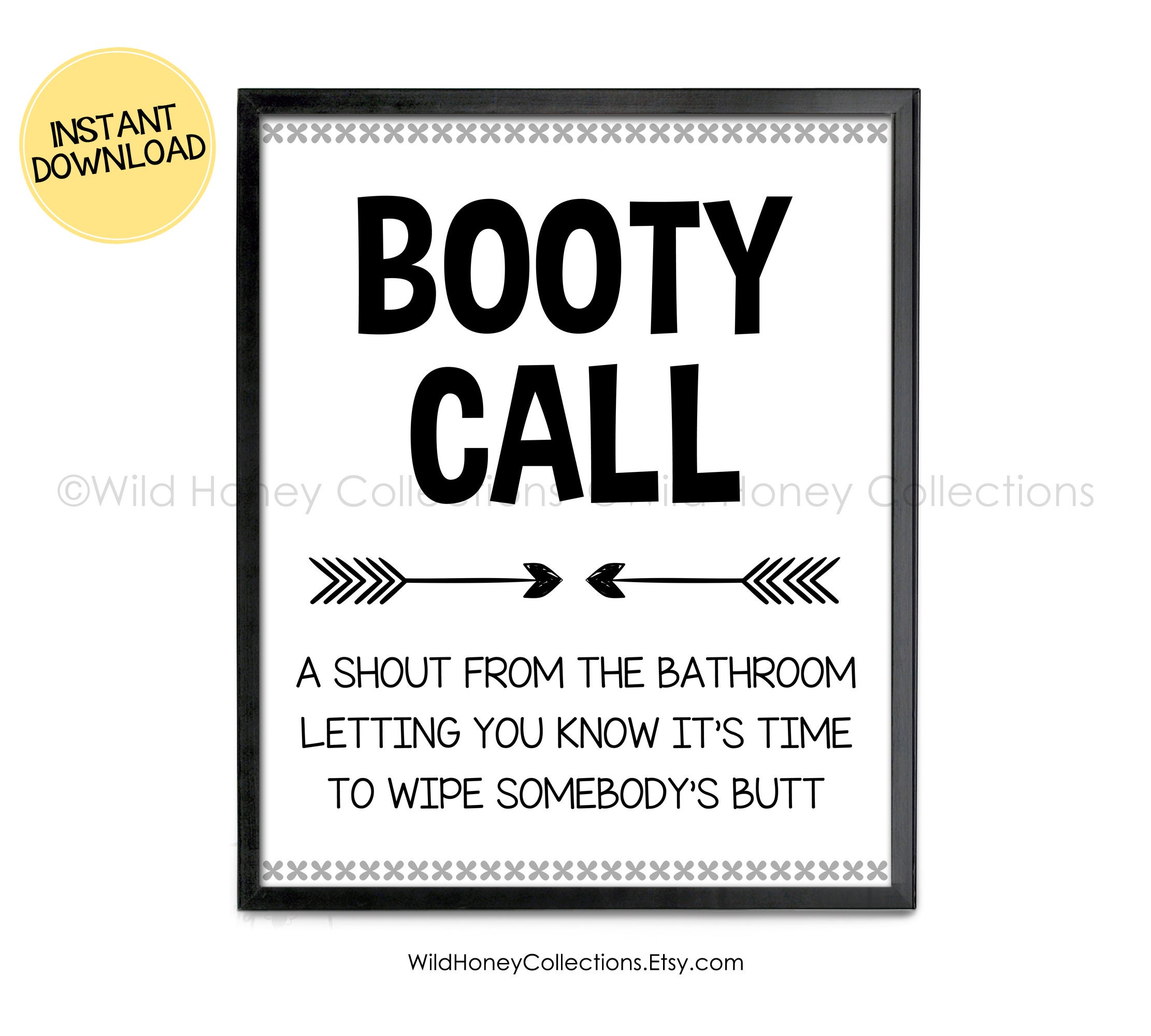 Booty Call Funny Bathroom Printable Funny Bathroom Sign Mom - Etsy Australia