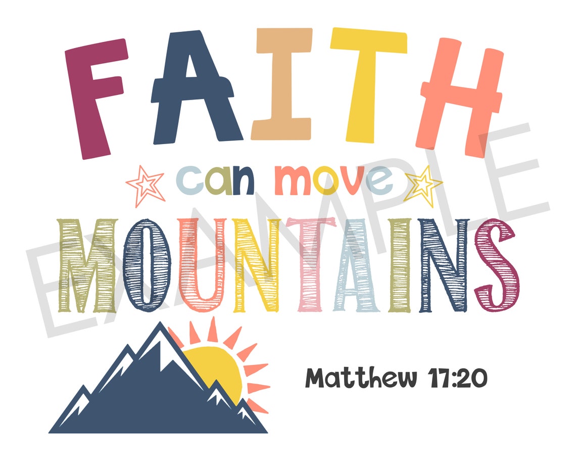 Christian Kids Room Inspirational Printable Wall Art Muted - Etsy