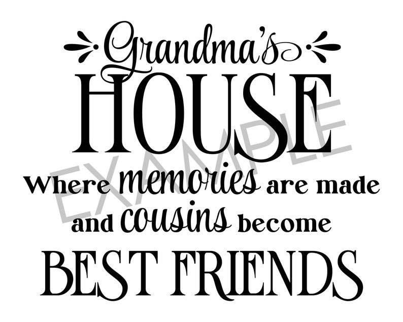 Grandma's House Custom Personalized Grandma Printable Etsy