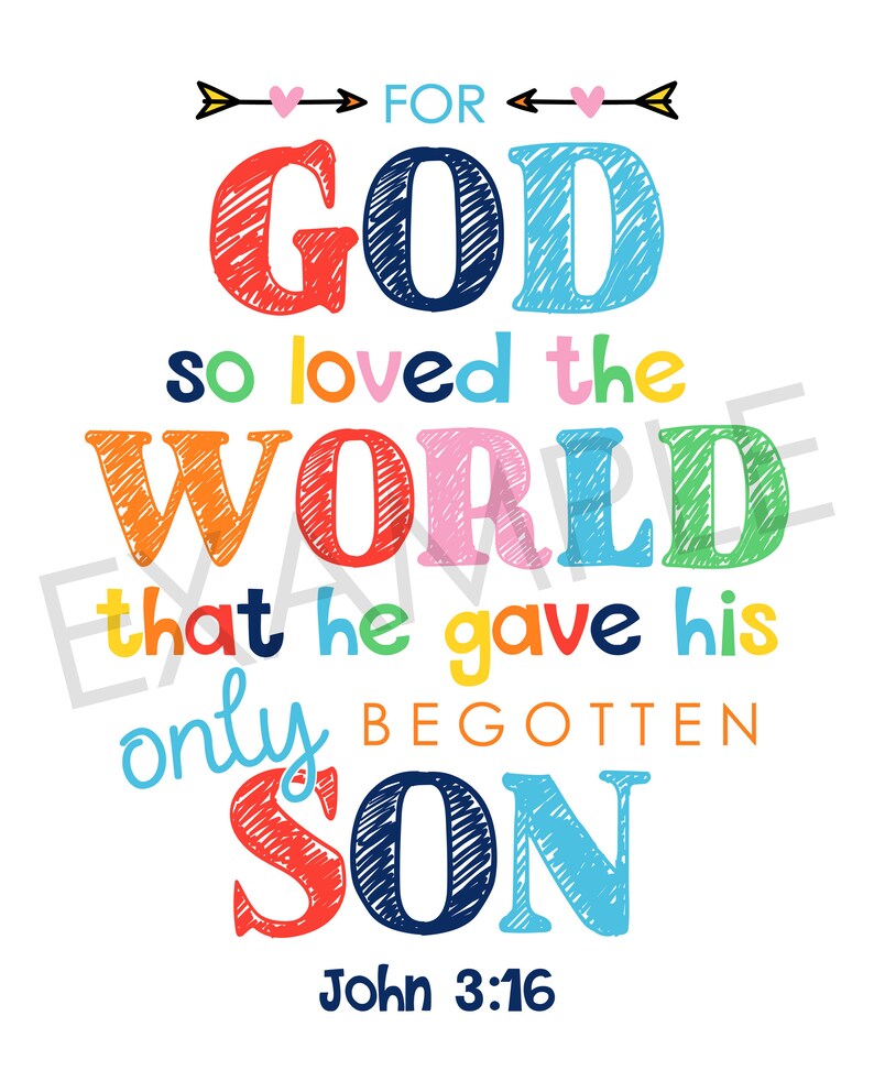 Christian Kids Room Inspirational Printable Wall Art Kids - Etsy