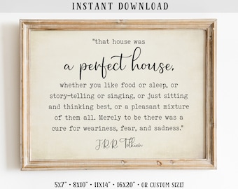 That Was A Perfect House, Printable Book Quote, Literature Wall Art, Inspirational Quote, INSTANT DIGITAL DOWNLOAD