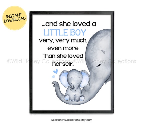 She Loved A Little Boy Very Much Printable Mother Baby Etsy