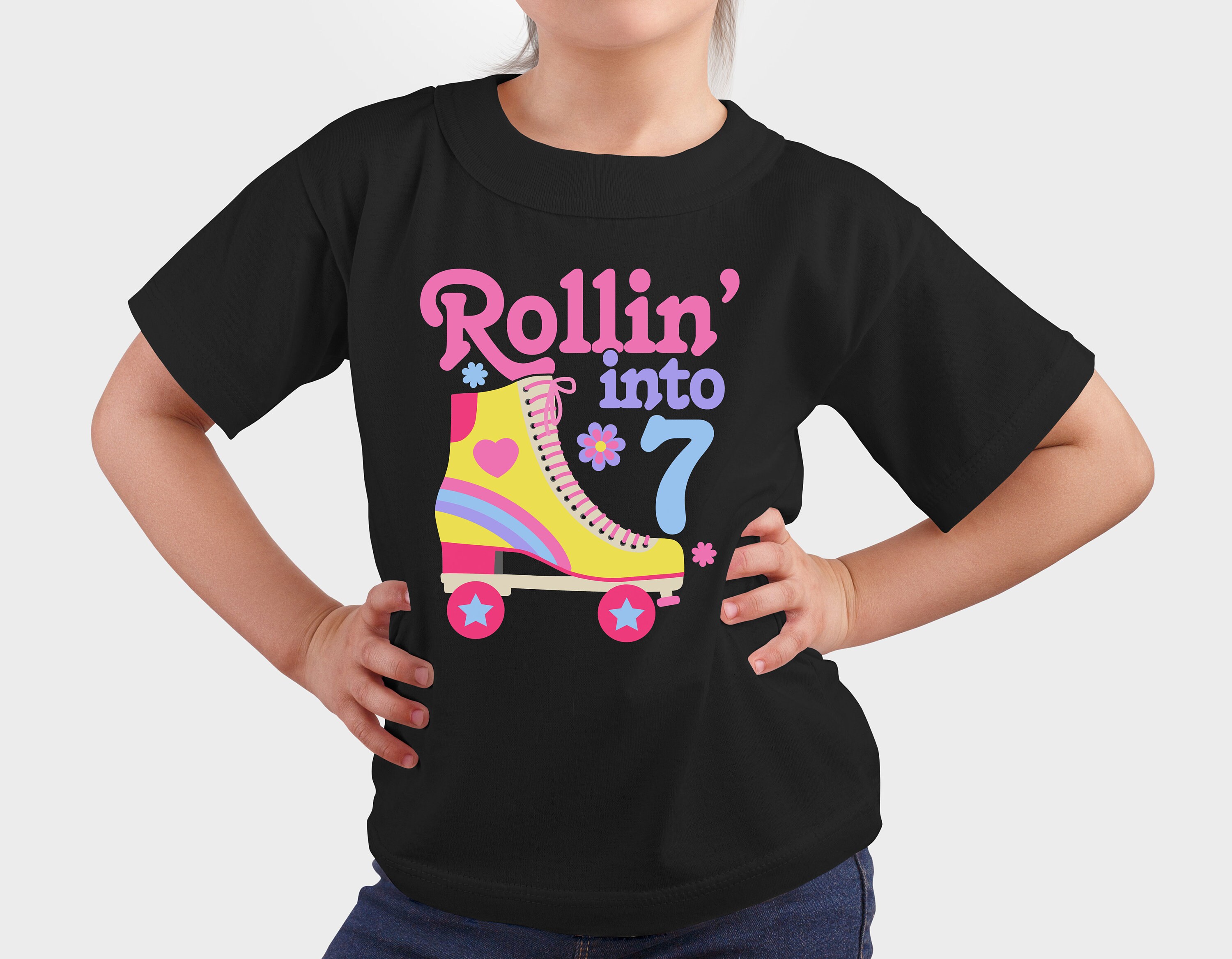 Rollin' Into 7, Transparent PNG File, Girls 7th Birthday