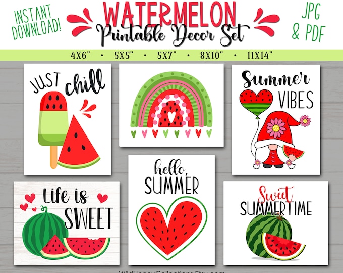 Watermelon Decor / Watermelon / Summer / Summer Signs / Watermelon ...