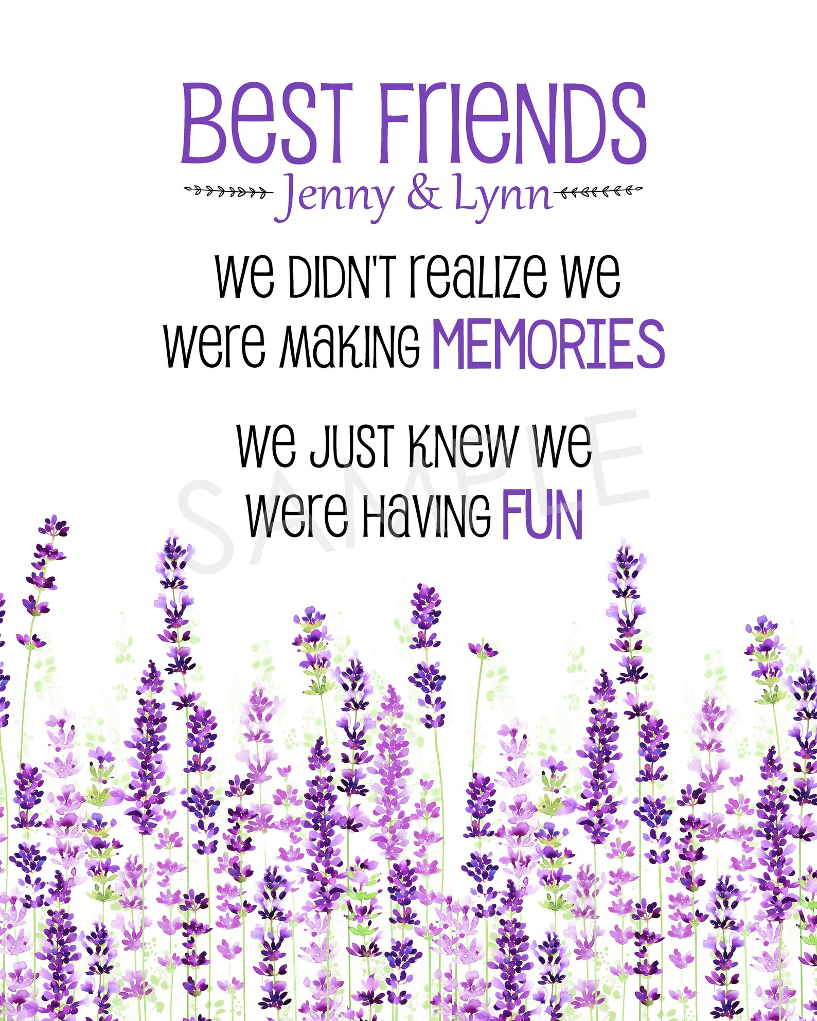 Best Friends Making Memories Friendship Quote Printable Etsy