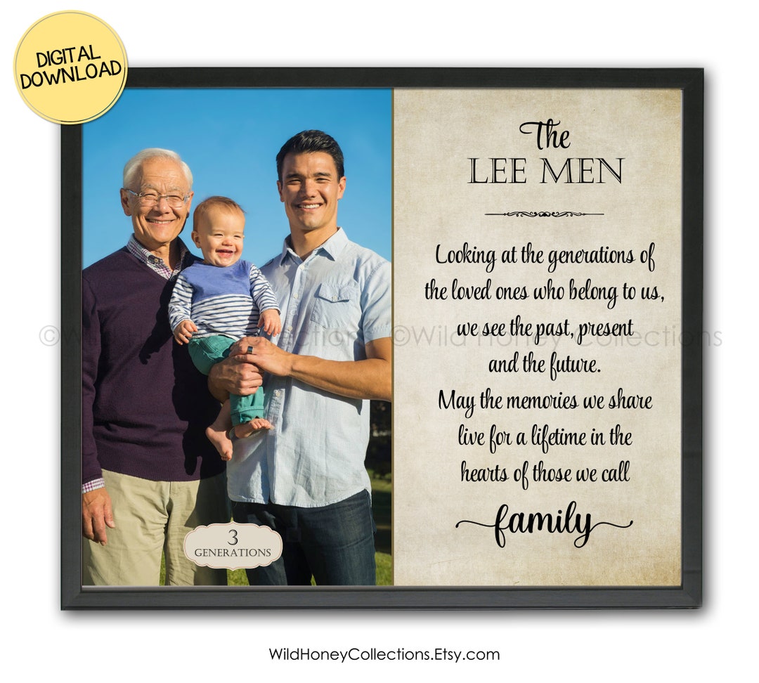 Custom Family Generations Photo Print, Personalized Wall Art | DIGITAL ...