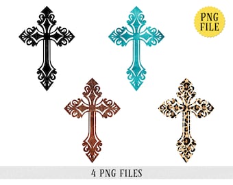 Cruz oxidada, Cruz de leopardo, Cruz turquesa, Archivos PNG, Religioso, Suroeste, Elaboración, Sublimación, DESCARGA INSTANTE