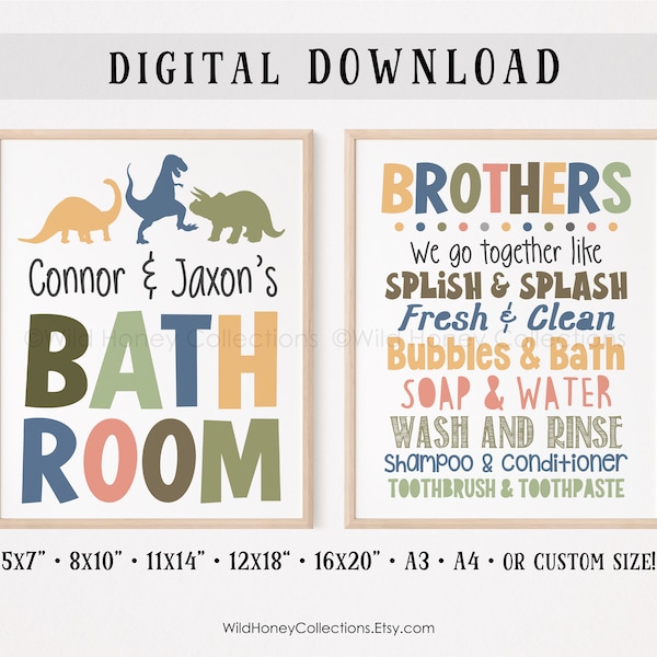 Dinosaur Bathroom - Etsy