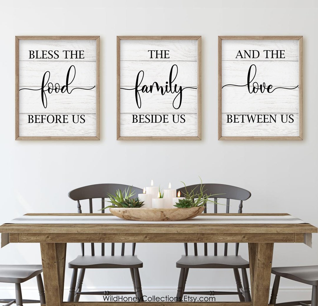 Bless the Food Before Us Printable Decor, Kitchen &amp; Dining Room Signs ...