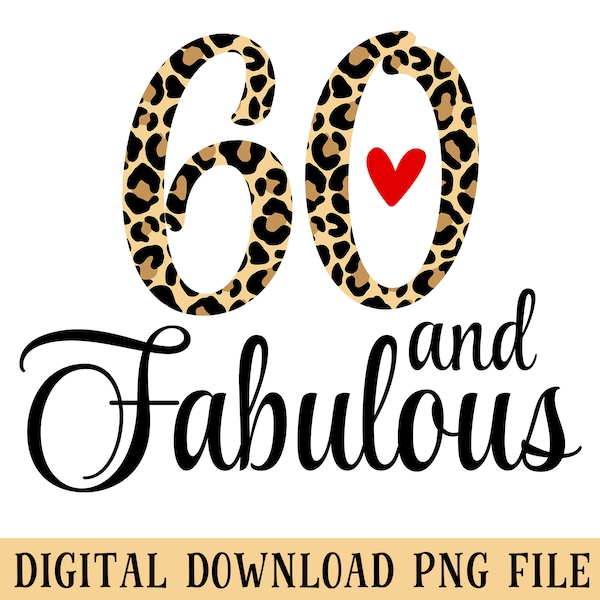 60 and Fabulous - Etsy