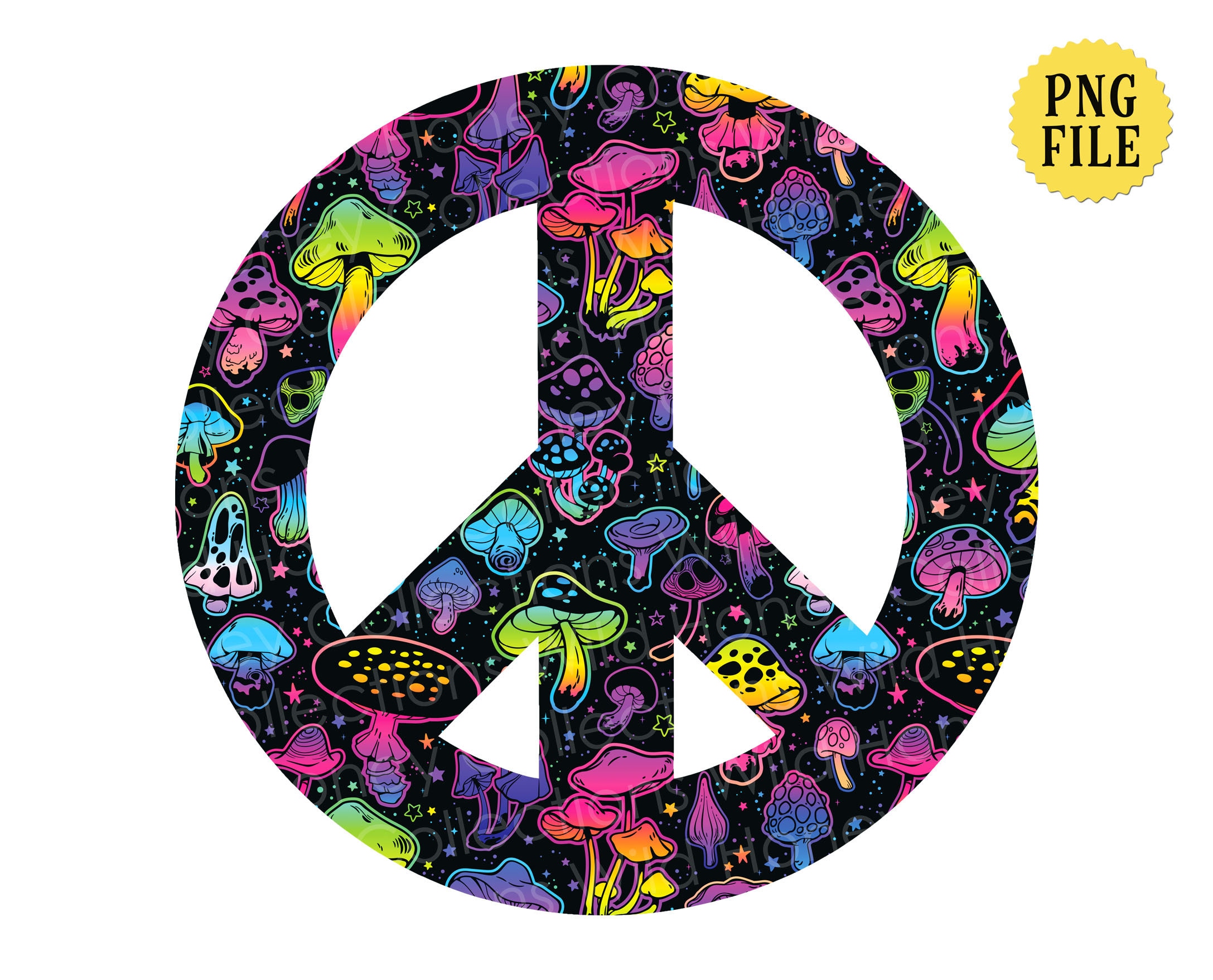 Peace Hippie Psychedelic Hand Transparent Background - Hippie