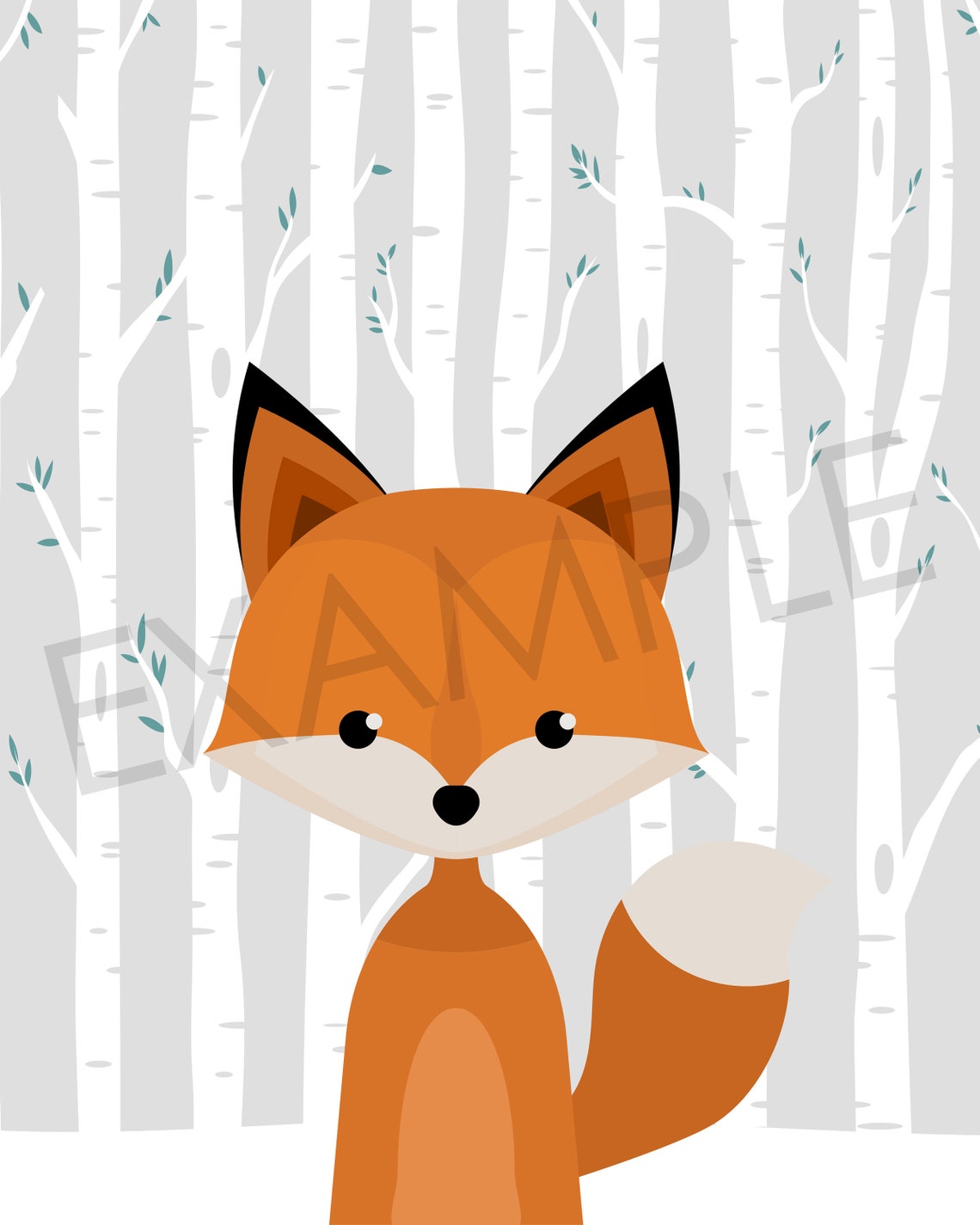 Woodland Animals Printable Nursery Wall Decor Kids Room Set - Etsy