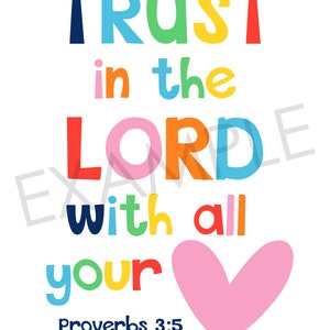 Christian Kids Room, Inspirational Printable Wall Art, Kids Room ...