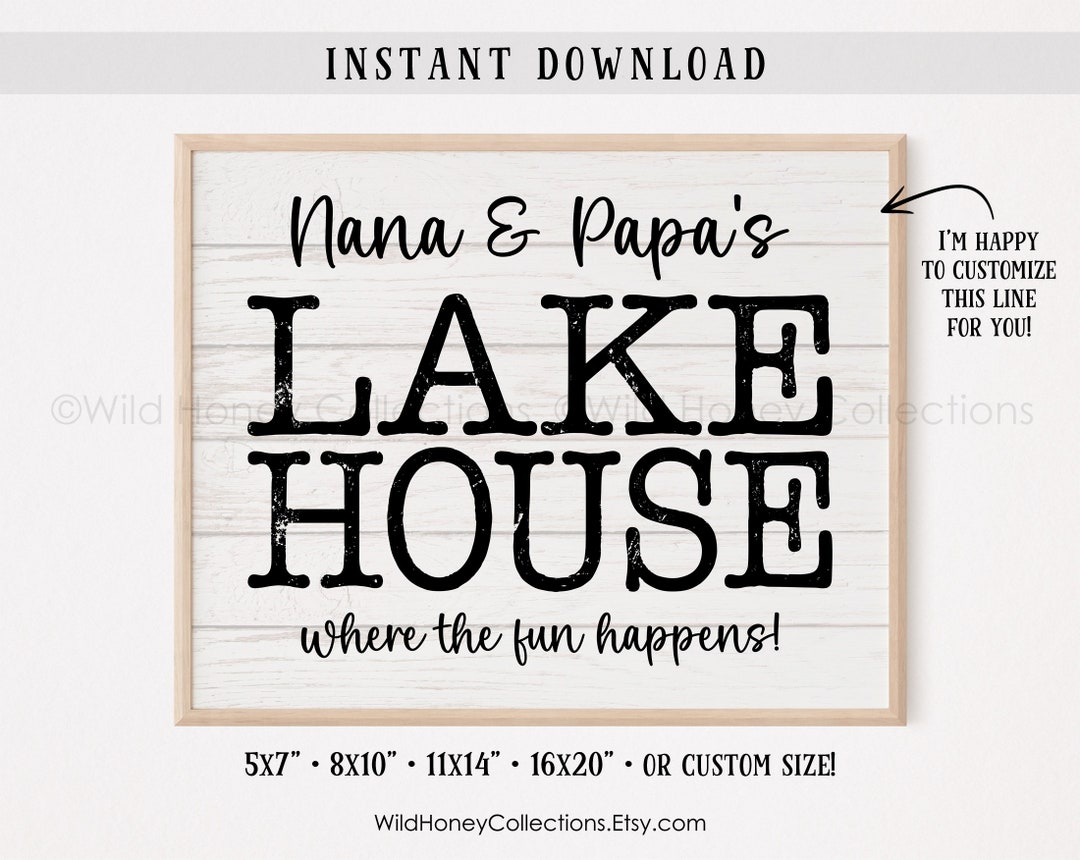 Nana & Papa's House, Where Cousins Best Friends, Printable Sign