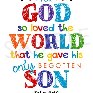 Christian Kids Room, Inspirational Printable Wall Art, Kids Room ...