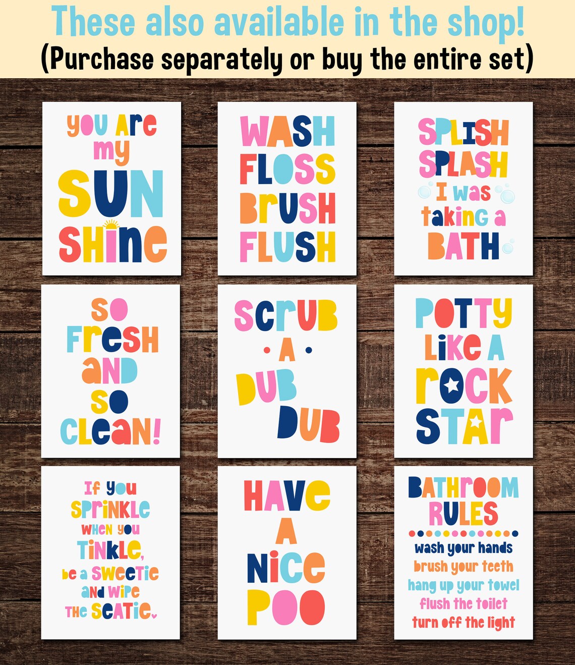 If You Sprinkle When You Tinkle, Funny Colorful Printable Bathroom Sign ...