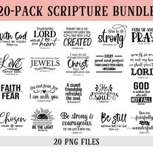 Bible Scriptures, 20 PNG Files, Transparent Files, Red, Bible Verses, Crafting, Sublimation, INSTANT DOWNLOAD