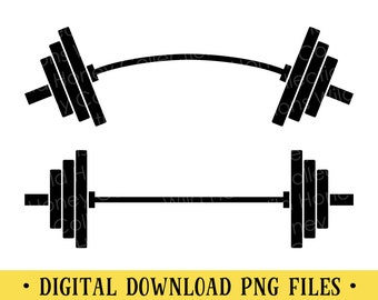 Barbell PNG Files: Weightlifting & Crossfit Graphics (Digital Download)
