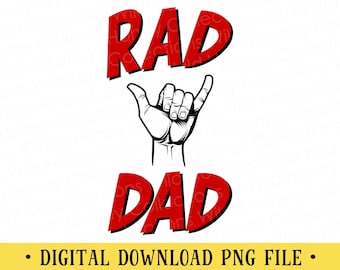 Rad Dad PNG File | Father's Day Shirt Design | DIGITAL DOWNLOAD