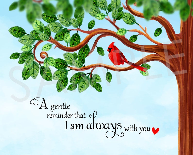 I Am Always With You Cardinal Red Bird Printable Quote | Etsy