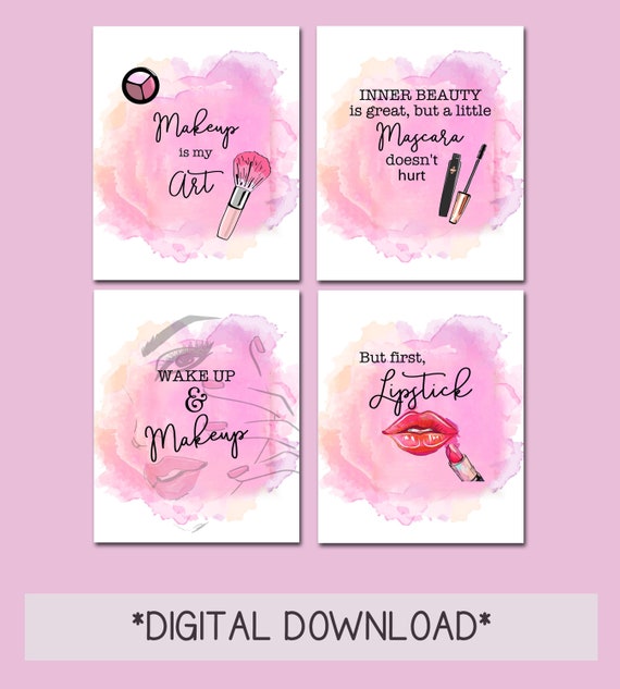 Makeup Wall Art Studio Decor Gift For Makeup Artist Etsy