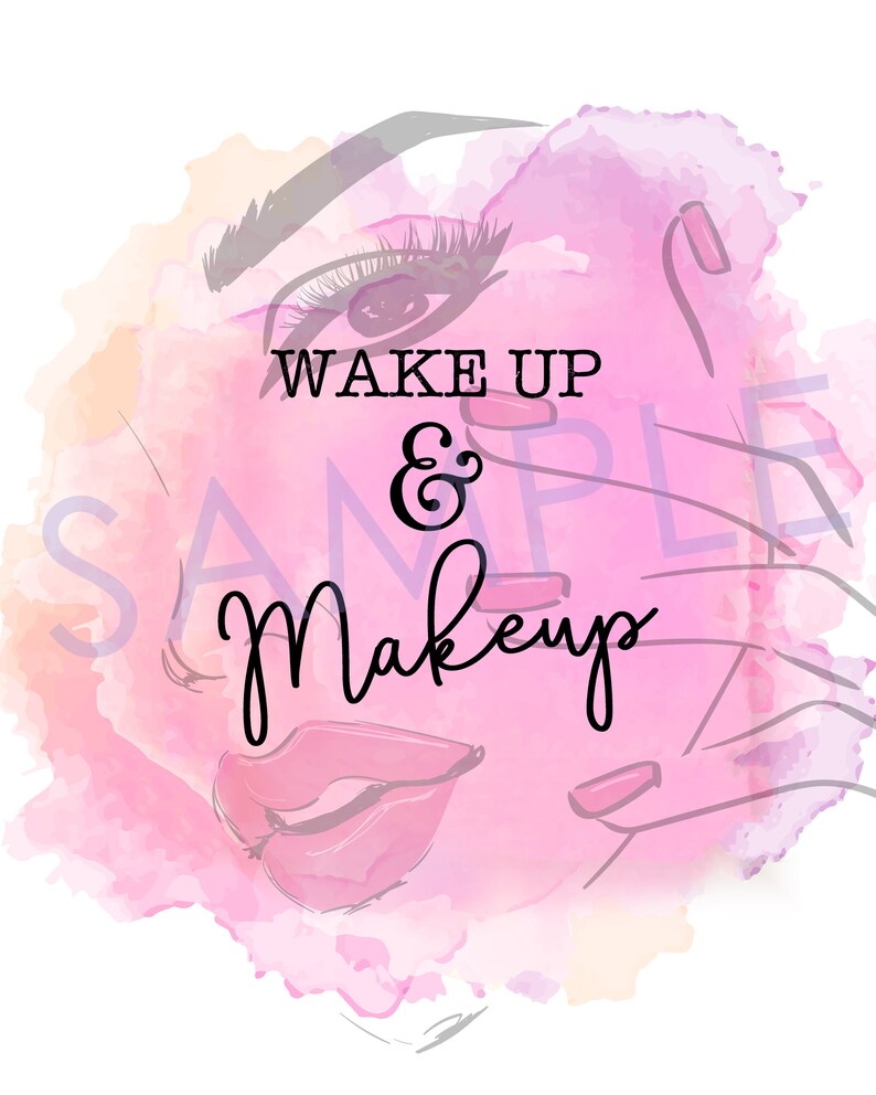 Printable Makeup Wall Art Studio Decor Pink Gift for Makeup Etsy