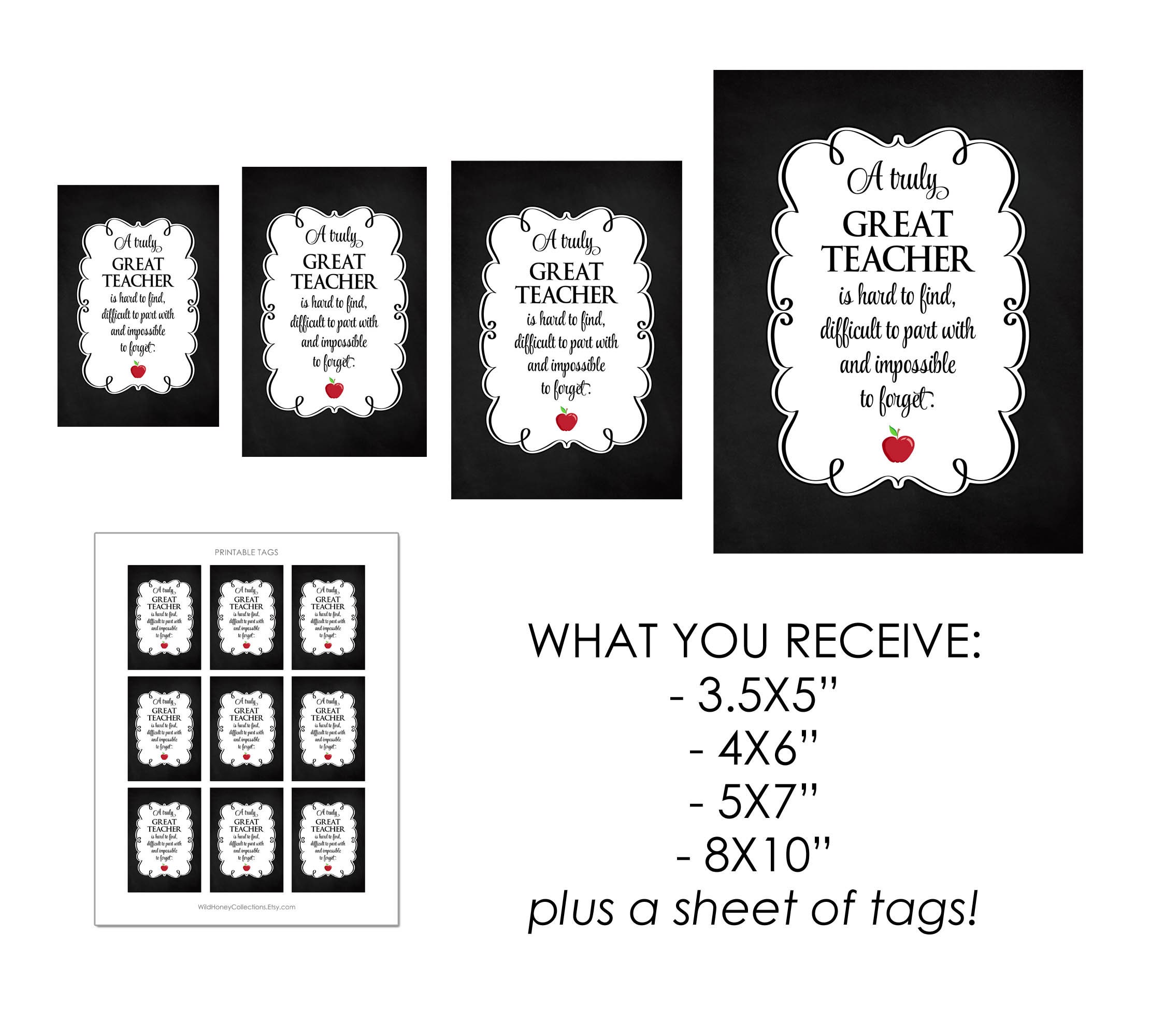 Printable Teacher Appreciation Gift A Truly Great Teacher is | Etsy