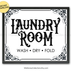 Printable Laundry Room Sign Vintage Laundry Room Antique - Etsy