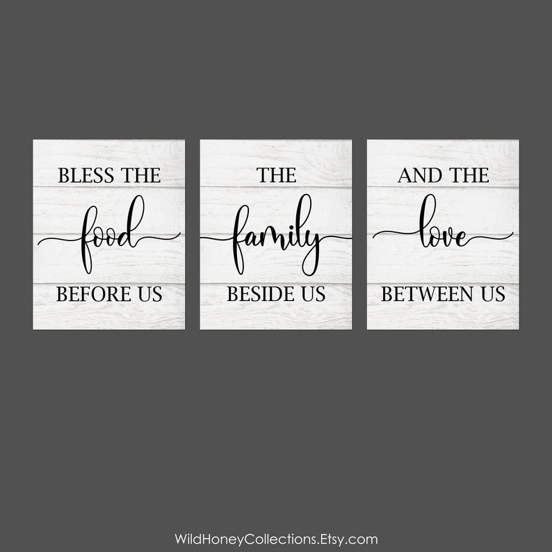 Bless the Food Before Us Printable Decor Kitchen &amp; Dining - Etsy