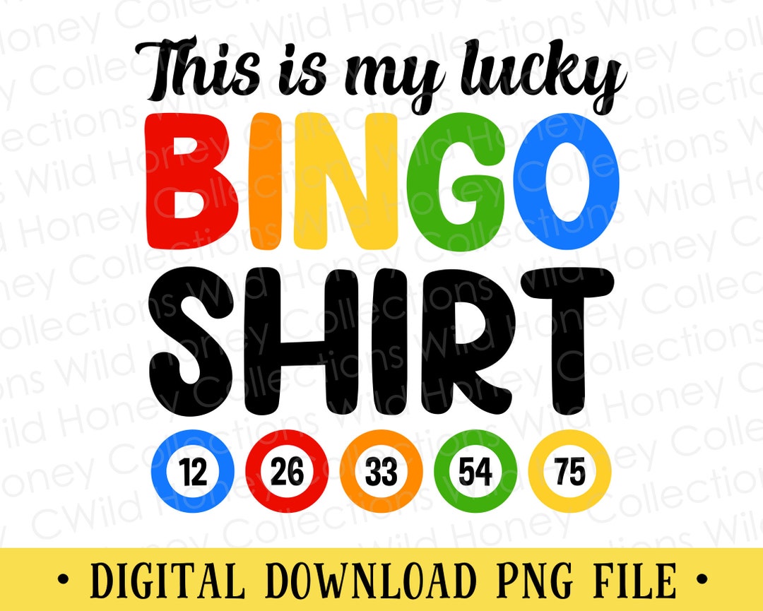 This is My Lucky Bingo Shirt, PNG File, T-shirt Design, Crafting ...
