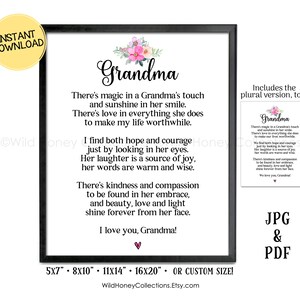 Grandma Poem Gift for Grandma Printable Decor Printable | Etsy