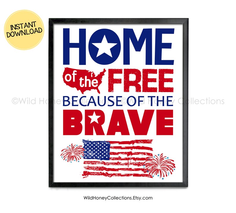 Home Of The Free Because Of The Brave Printable - Printable Word Searches