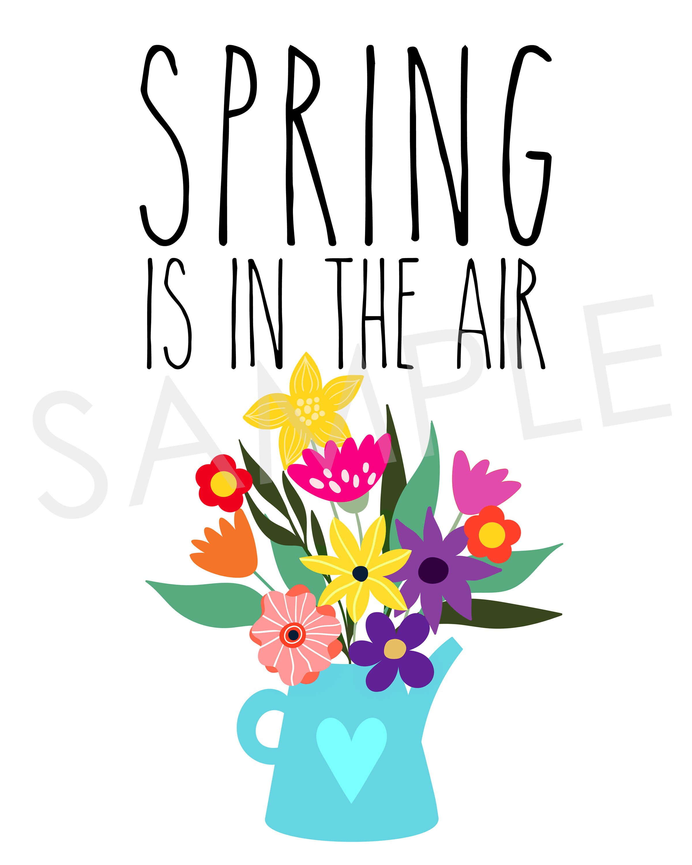 Spring Flowers, Printable Wall Decor, Spring is in the Air, Bloom ...