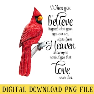 Sign From Heaven, Cardinal PNG File, Red Bird, RedBird, Transparent File, INSTANT DOWNLOAD