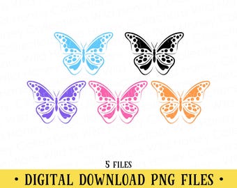 Butterfly PNG Files | Transparent Files | Sublimation | DIGITAL DOWNLOAD