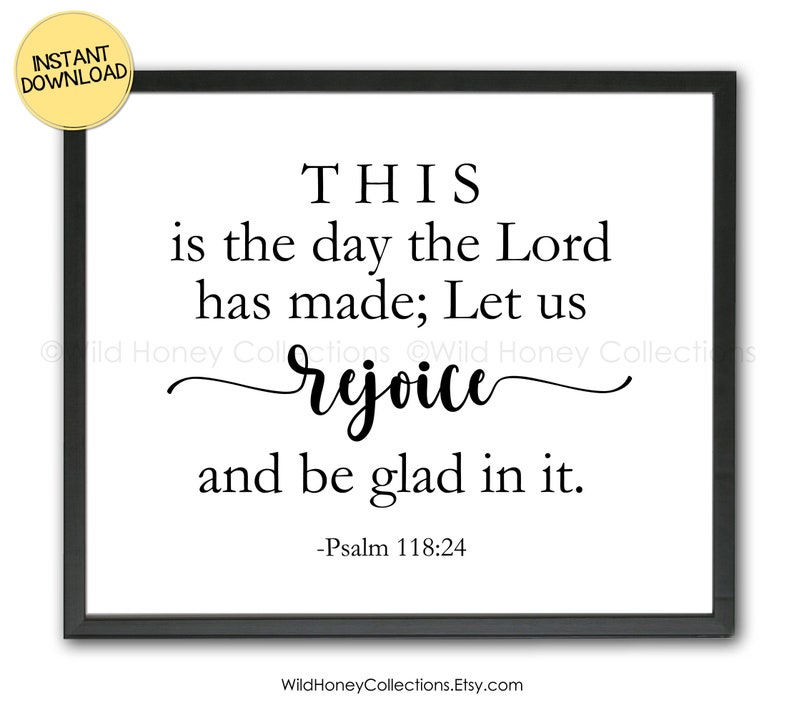 This is the Day the Lord Has Made Printable Farmhouse Wall Etsy