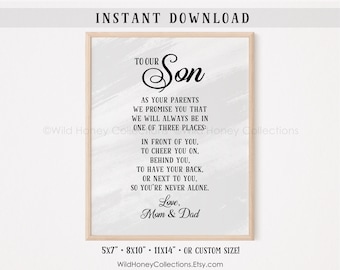 To Our Son Poem Print: Gift for Son, Wall Decor (Digital Download)