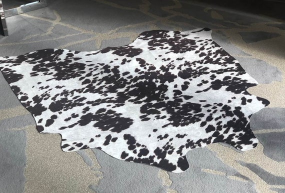 Faux Cowhide Rug Brown Mottley Etsy