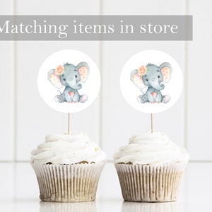 Elephant Decor Baby Shower Cut Out Printable Stand up Safari Pink Girl ...