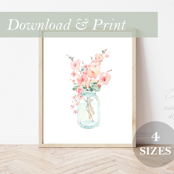 Mason Jar Print Etsy