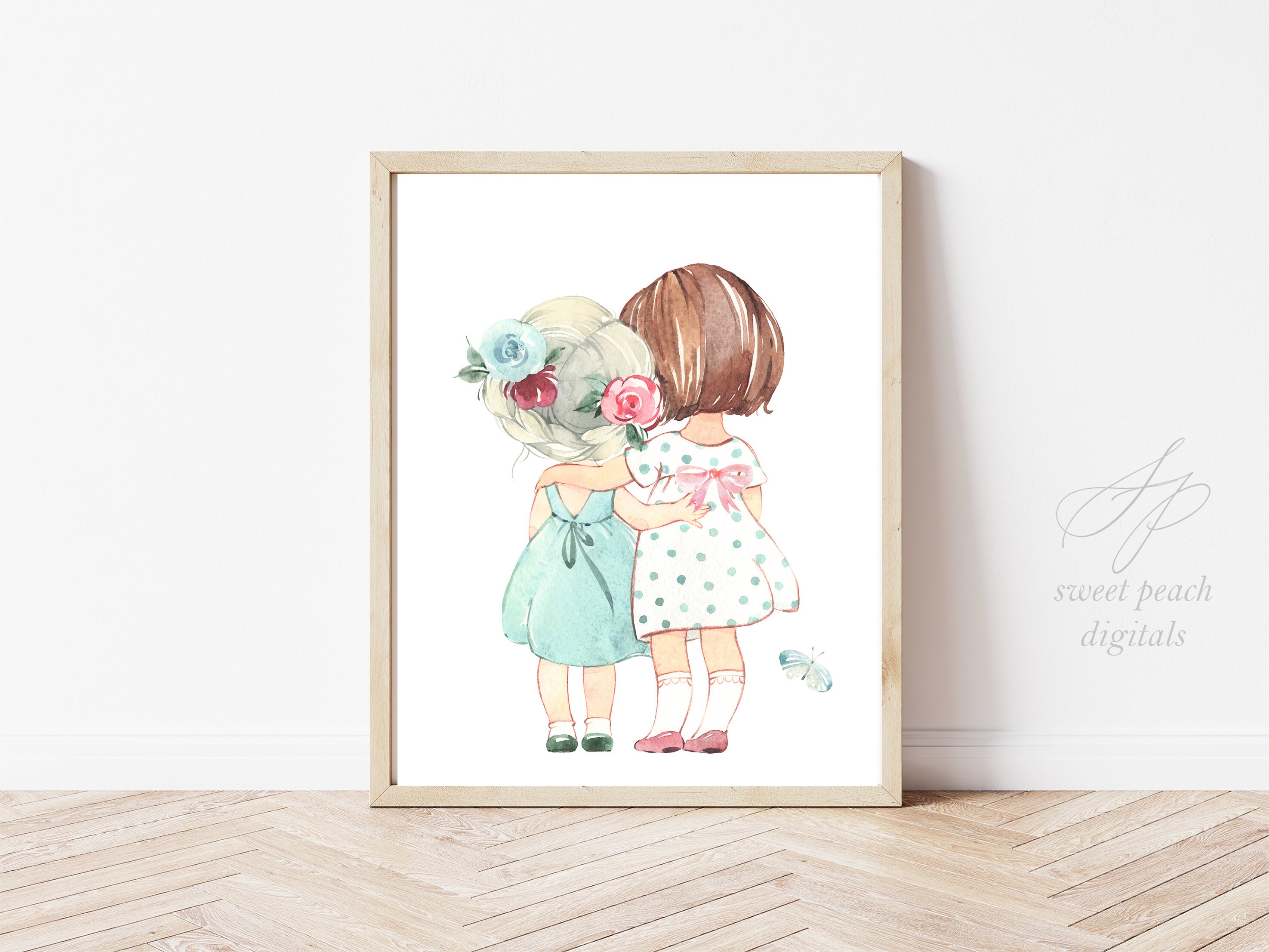 Sister Wall Art Nursery Decor Printable Digital Prints | Etsy